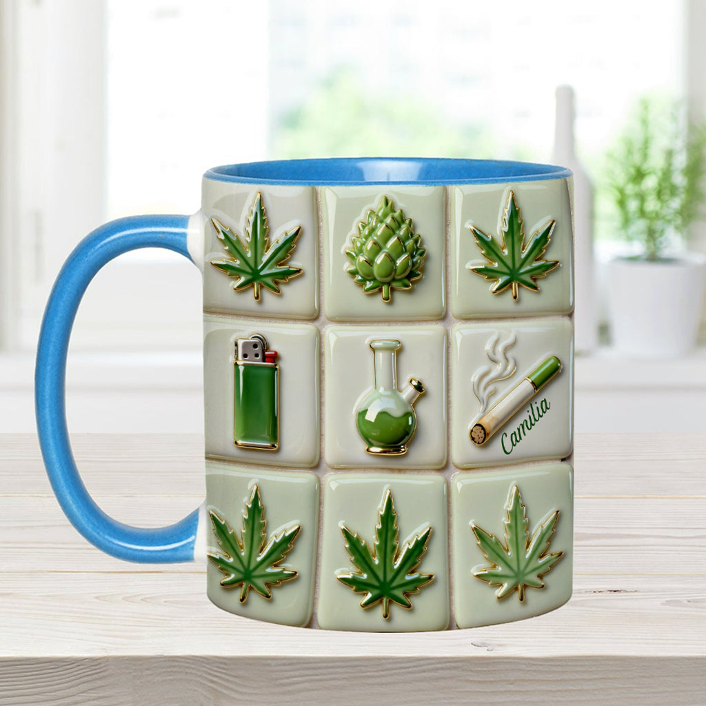 Green Magic Leaf - Personalized Weed Accent Mug
