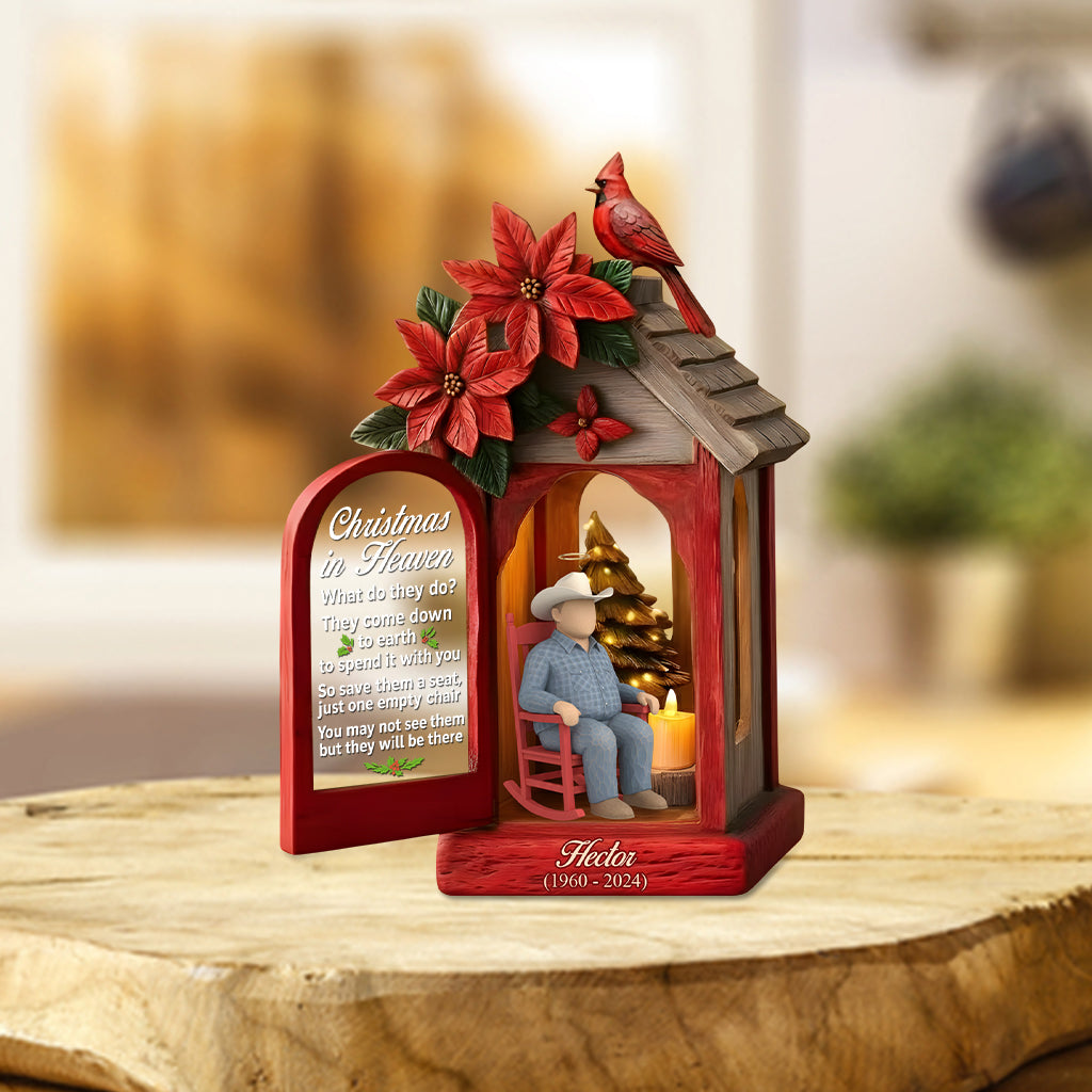 Christmas In Heaven - Personalized Memorial Custom Shaped Acrylic Plaque