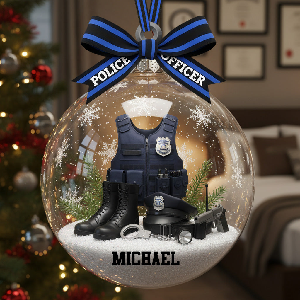 Proud Police Officer - Personalized Police Officer Ornament