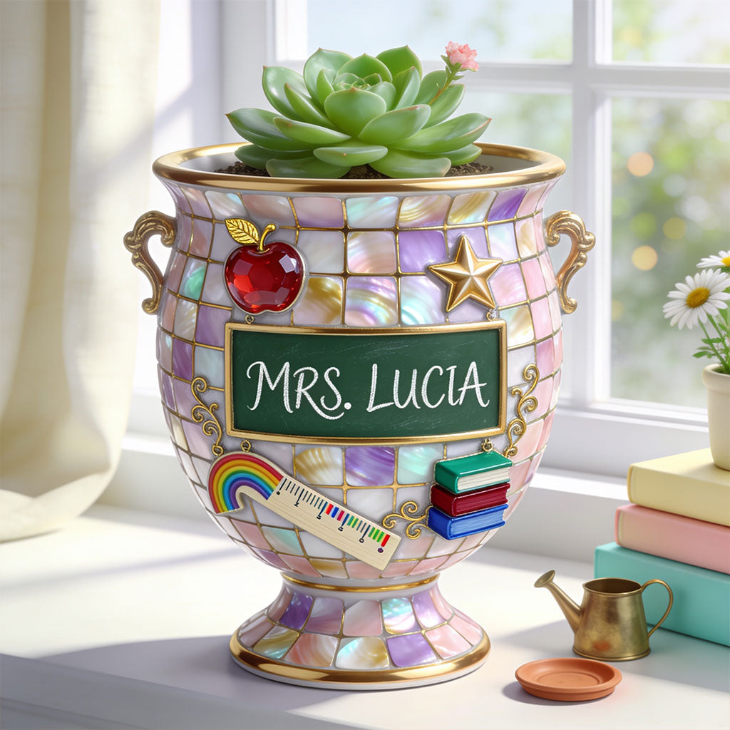 Teacher Gifts - Personalized Teacher Acrylic Pot
