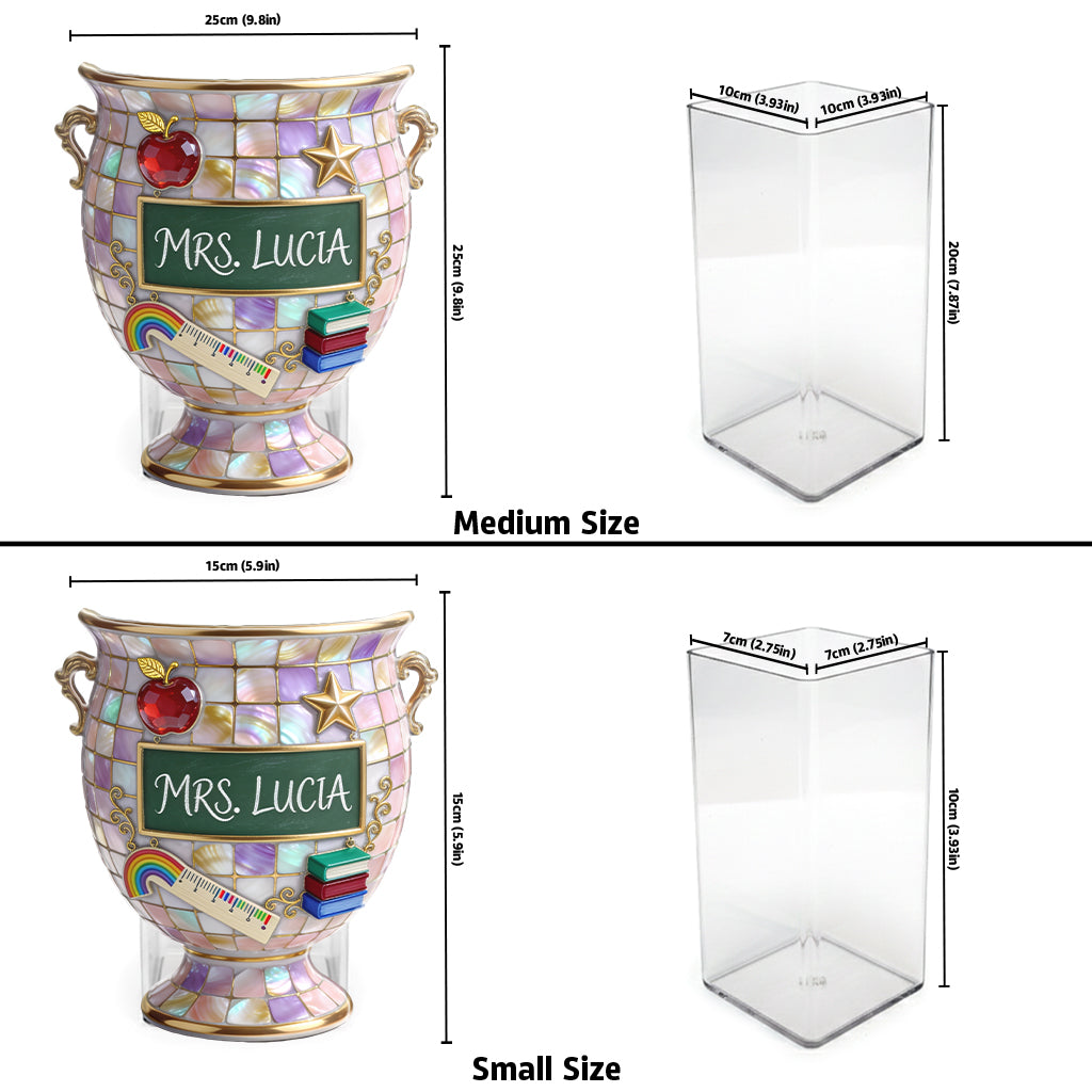 Teacher Gifts - Personalized Teacher Acrylic Pot