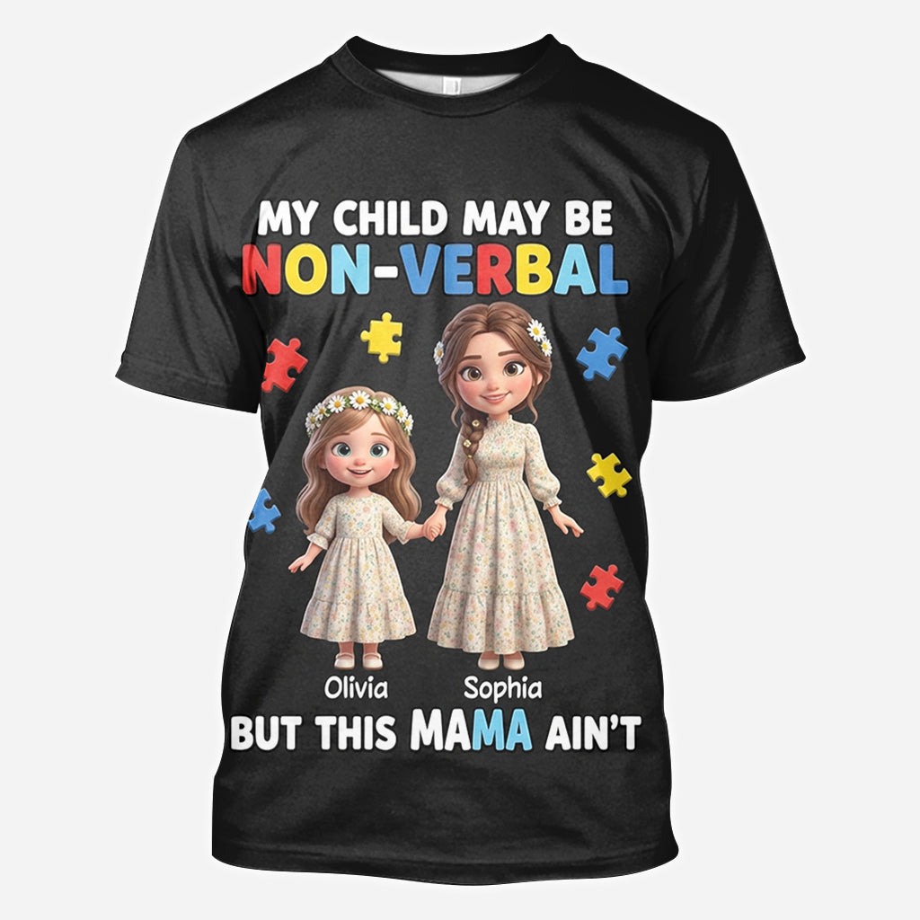 Proud Autism Mom - Personalized Autism Awareness All Over Shirt