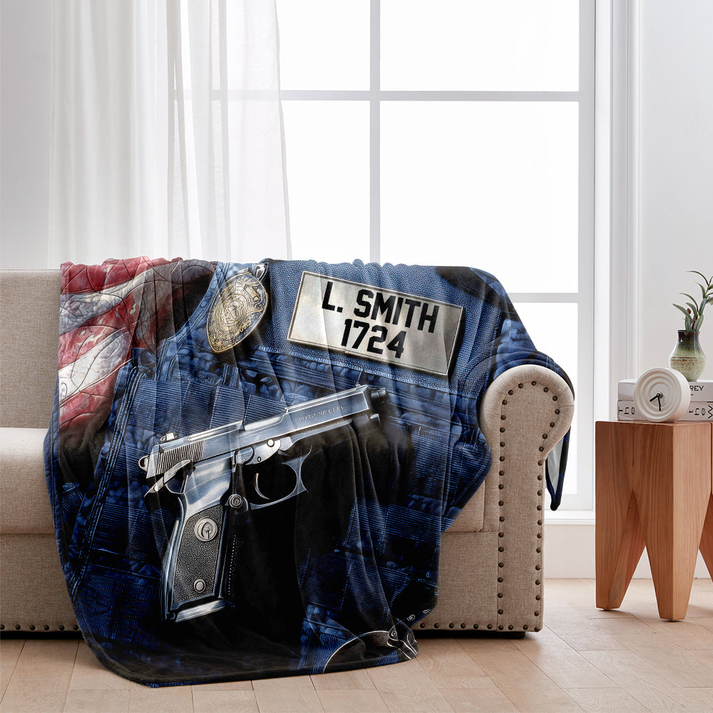 Serve And Protect - Personalized Police Officer Blanket