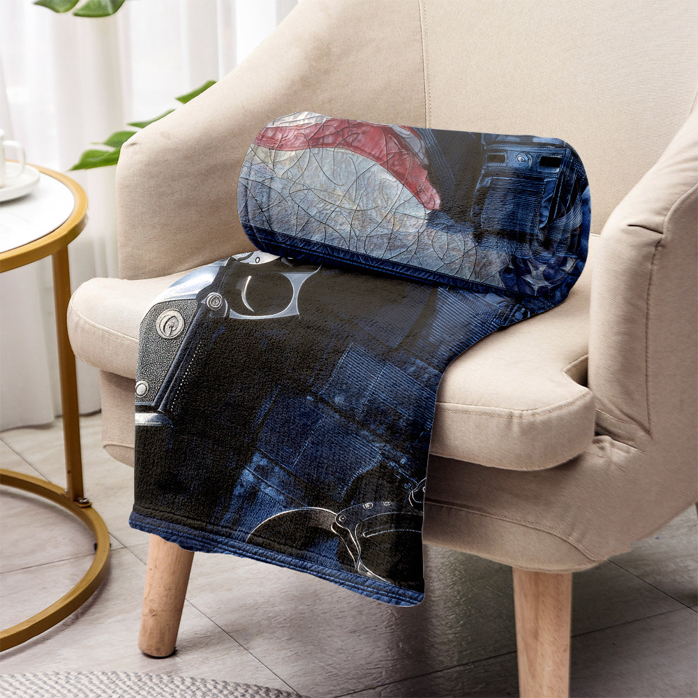 Serve And Protect - Personalized Police Officer Blanket