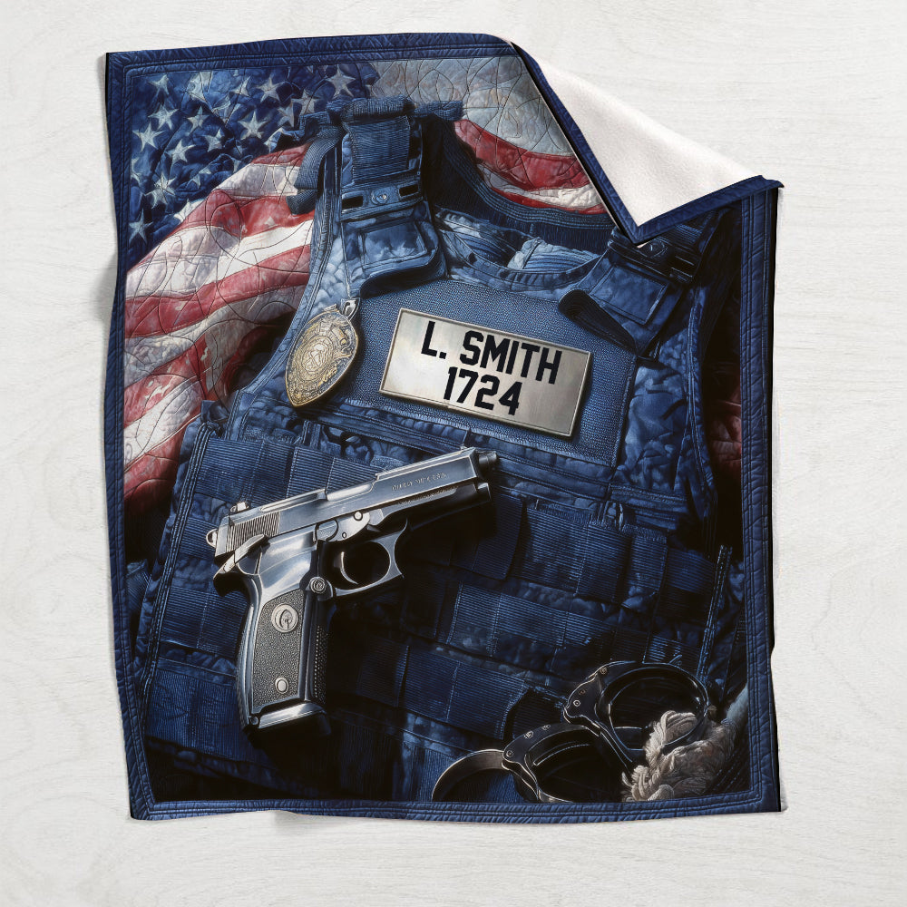 Serve And Protect - Personalized Police Officer Blanket