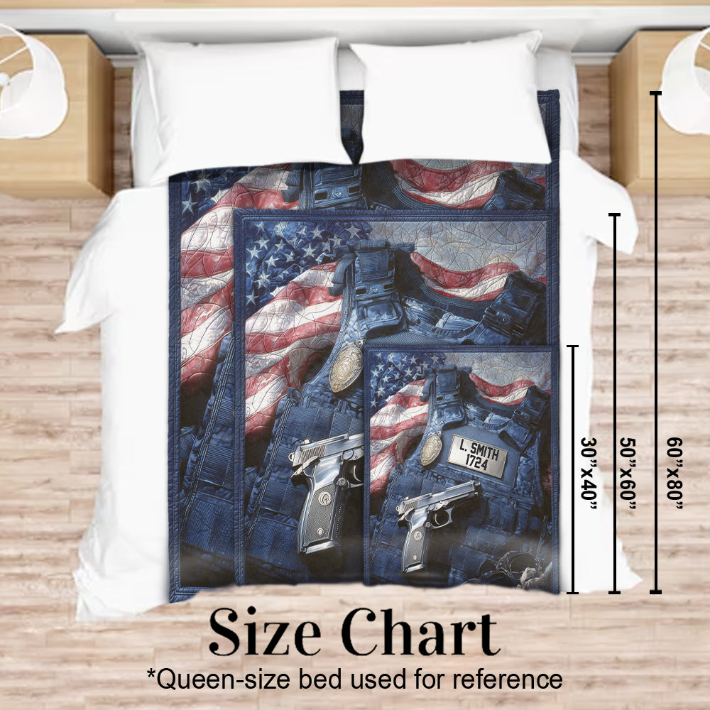 Serve And Protect - Personalized Police Officer Blanket