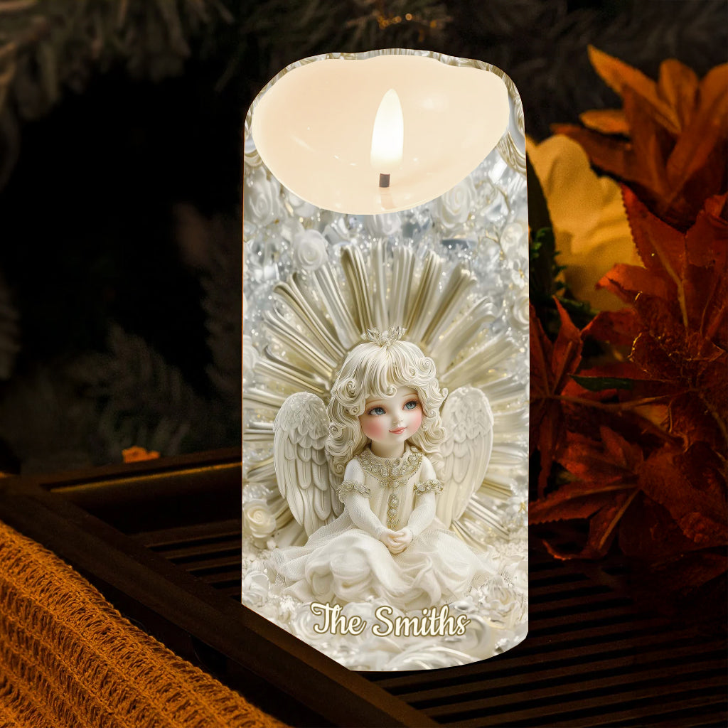 Beautiful Angel - Personalized Christian Flameless Candle