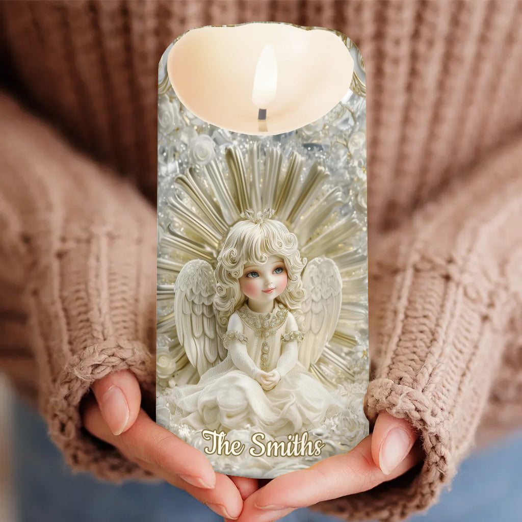 Beautiful Angel - Personalized Christian Flameless Candle