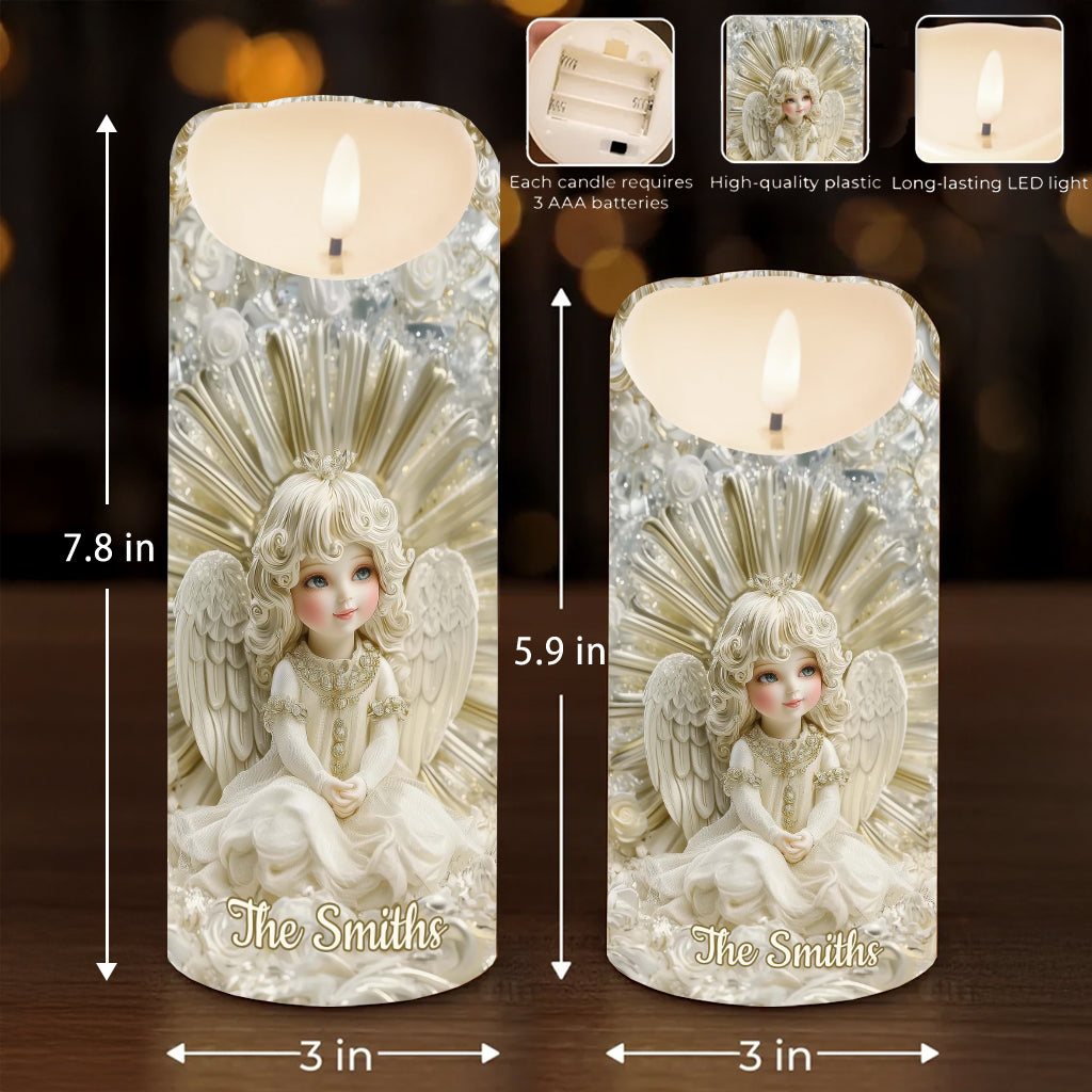 Beautiful Angel - Personalized Christian Flameless Candle