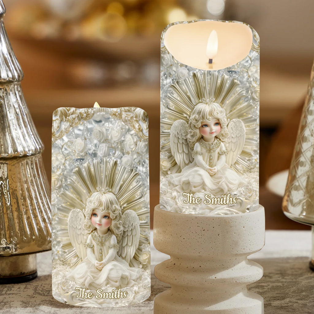 Beautiful Angel - Personalized Christian Flameless Candle