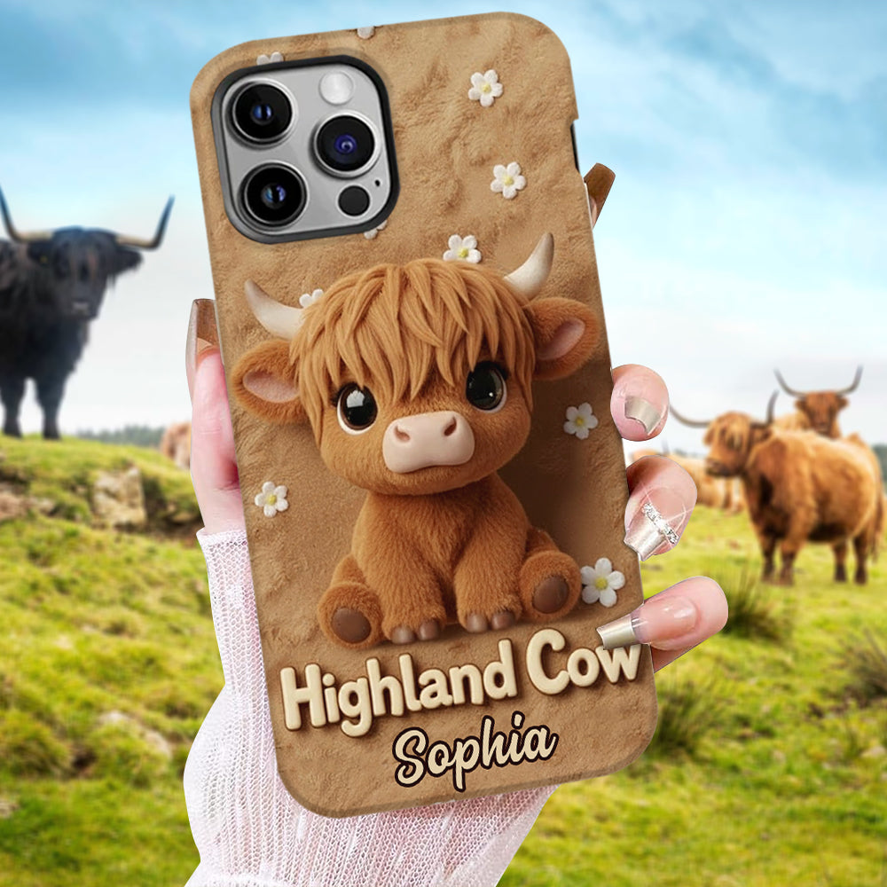 Just A Girl Who Loves Highland Cows - Personalized Highland Cow Full Print Phone Case