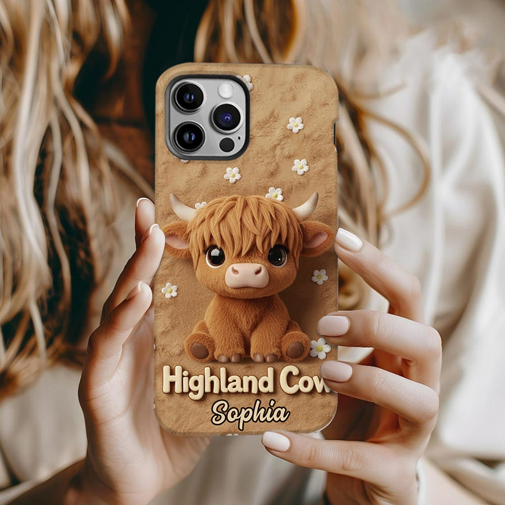 Just A Girl Who Loves Highland Cows - Personalized Highland Cow Full Print Phone Case