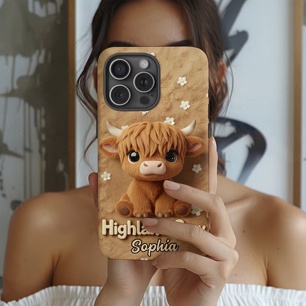 Just A Girl Who Loves Highland Cows - Personalized Highland Cow Full Print Phone Case