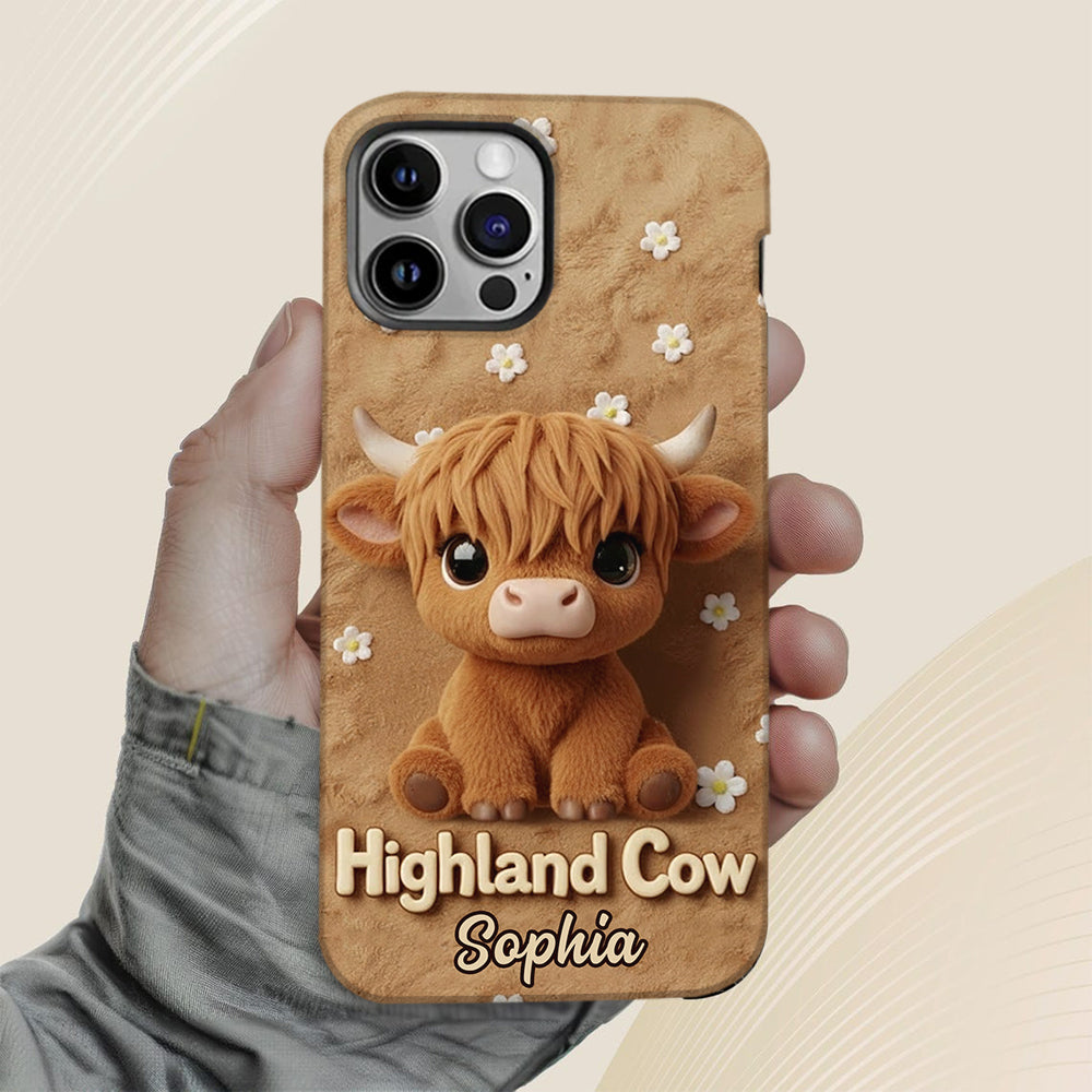 Just A Girl Who Loves Highland Cows - Personalized Highland Cow Full Print Phone Case