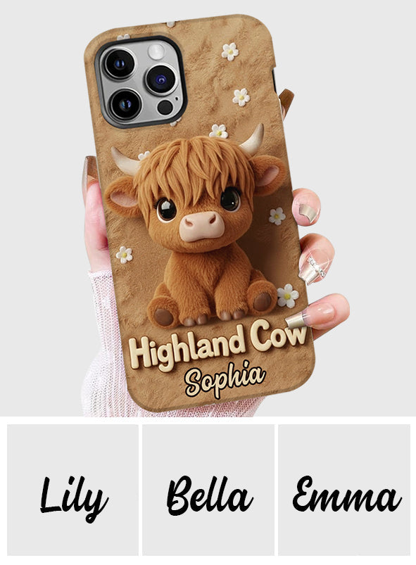 Just A Girl Who Loves Highland Cows - Personalized Highland Cow Full Print Phone Case
