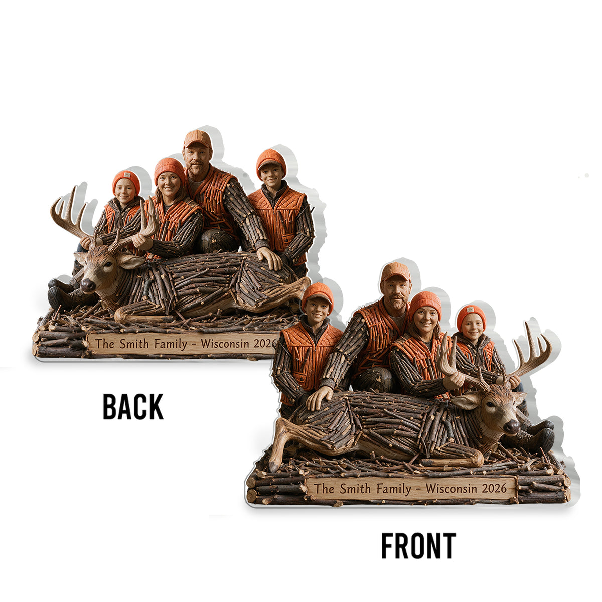 Deer Hunter - Personalized Hunting 2-Side Printed Acrylic Plaque
