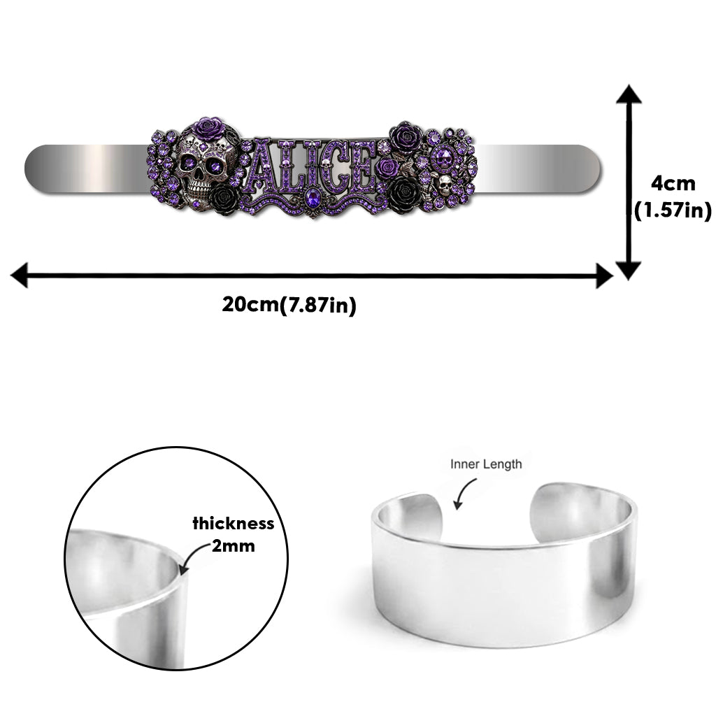 Beautiful Skull Bracelet - Personalized Skull Shaped Cuff Bracelet