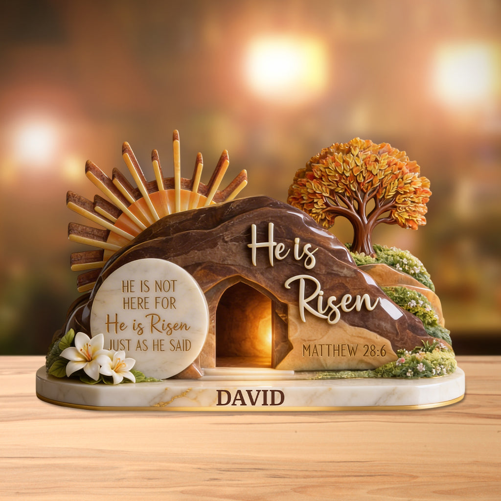 He Is Risen - Personalized Christian Custom Shaped Acrylic Plaque