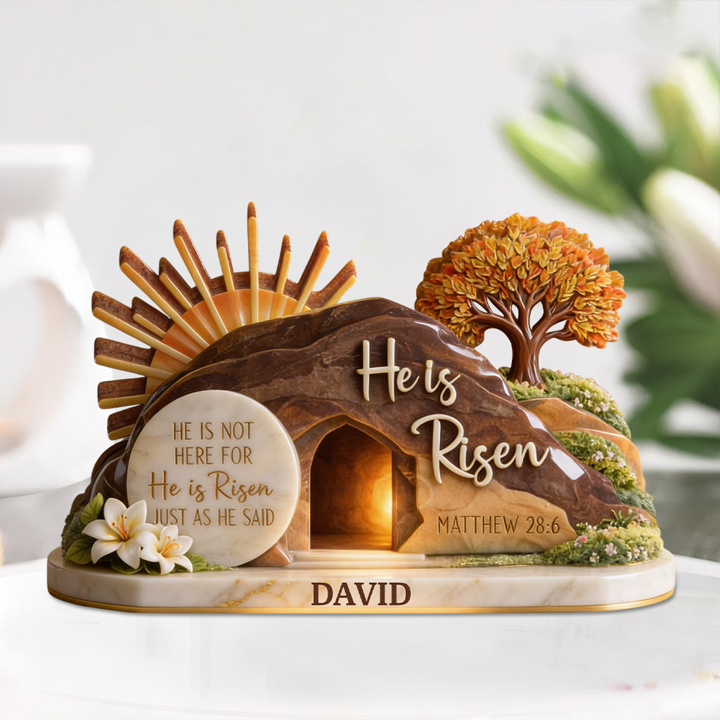 He Is Risen - Personalized Christian Custom Shaped Acrylic Plaque