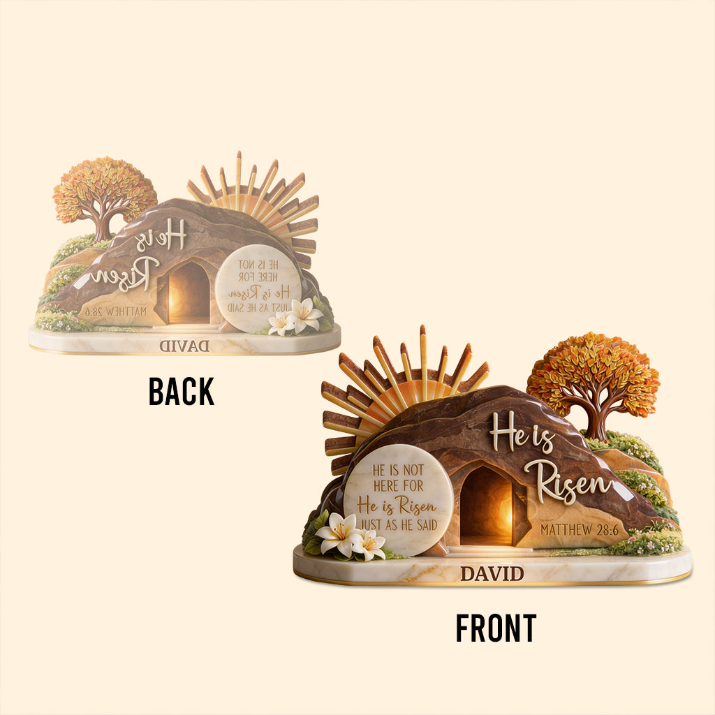 He Is Risen - Personalized Christian Custom Shaped Acrylic Plaque