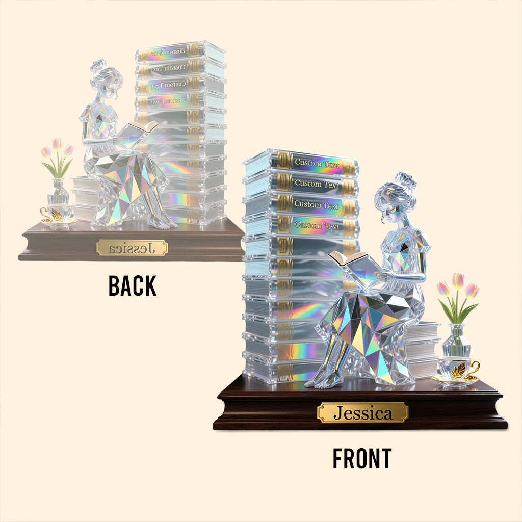 Perfect Gift For Book Lovers - Personalized Book Custom Shaped Acrylic Plaque