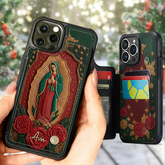 Our Lady Of Guadalupe - Personalized Christian Fully Printed Wallet Phone Case