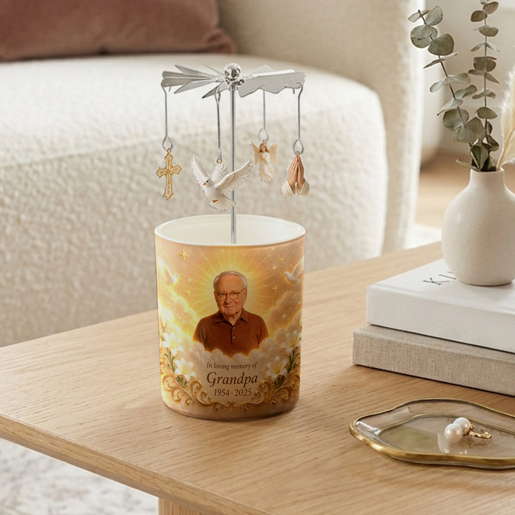 In Loving Memory - Personalized Memorial Spinning Candle Holder