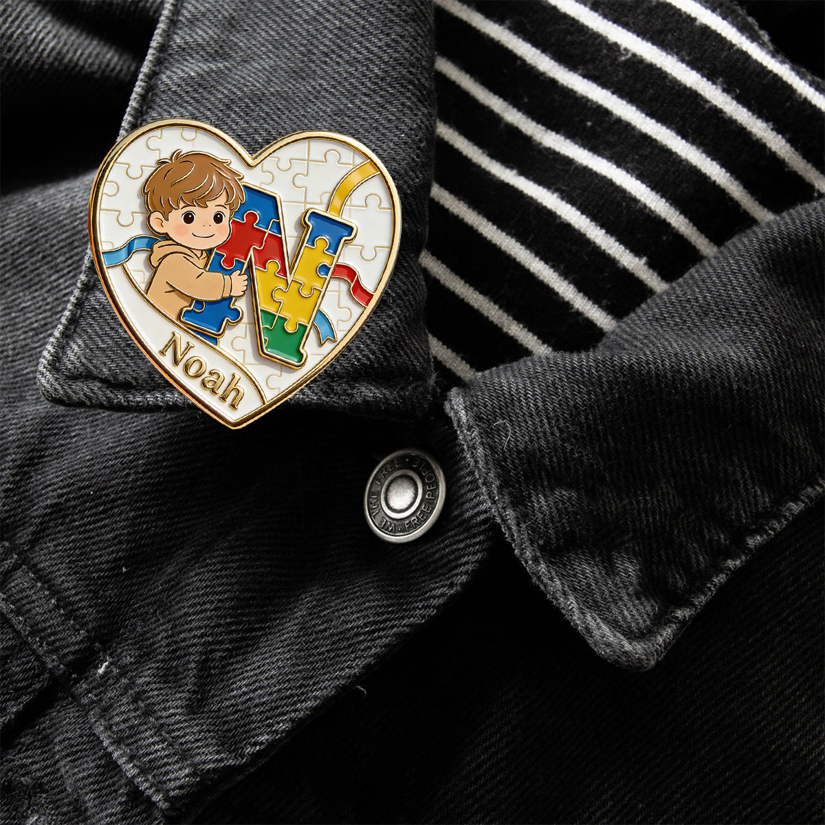 Autism Letter - Personalized Autism Awareness Pin
