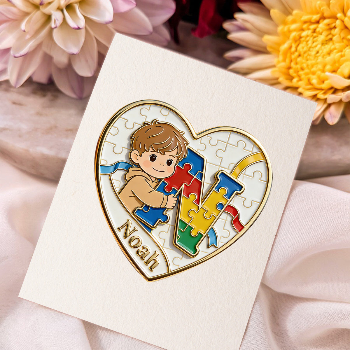 Autism Letter - Personalized Autism Awareness Pin