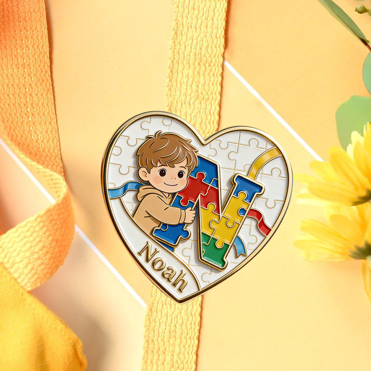 Autism Letter - Personalized Autism Awareness Pin