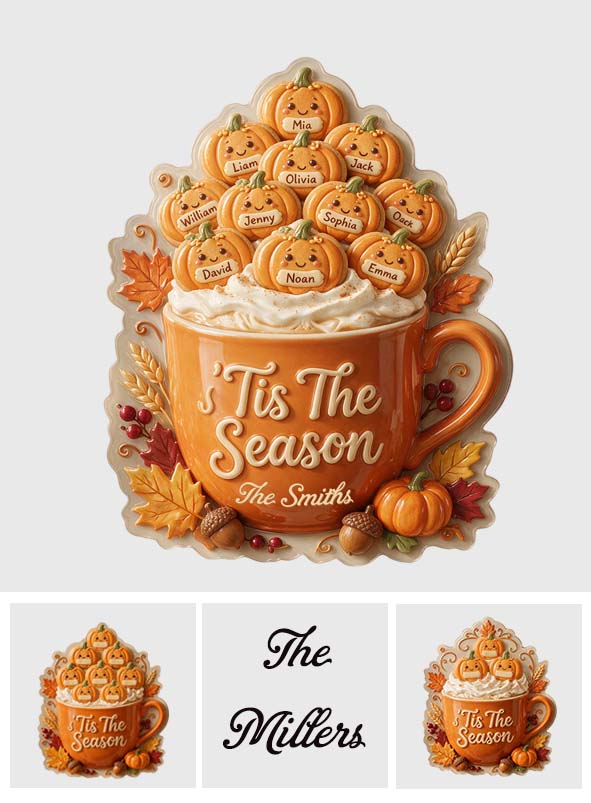 Tis The Season - Personalized Family Magnet