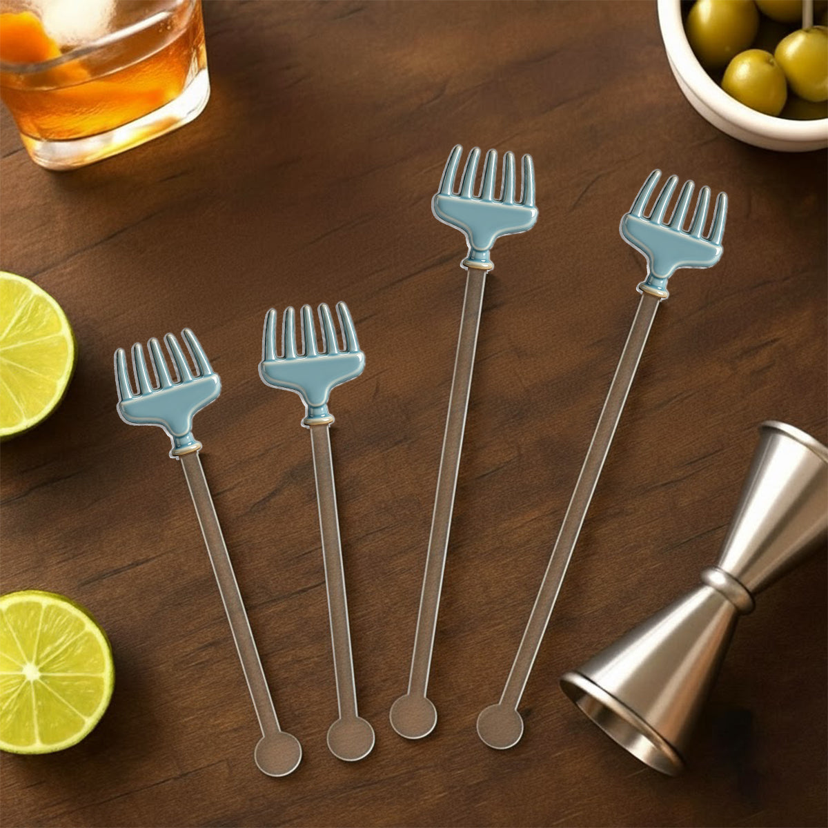 Love Grows Here - Personalized Grandma Set Accent Mug with Acrylic Stirrers