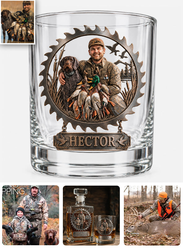 Custom From Any Photo - Personalized Hunting Whiskey Decanter Set