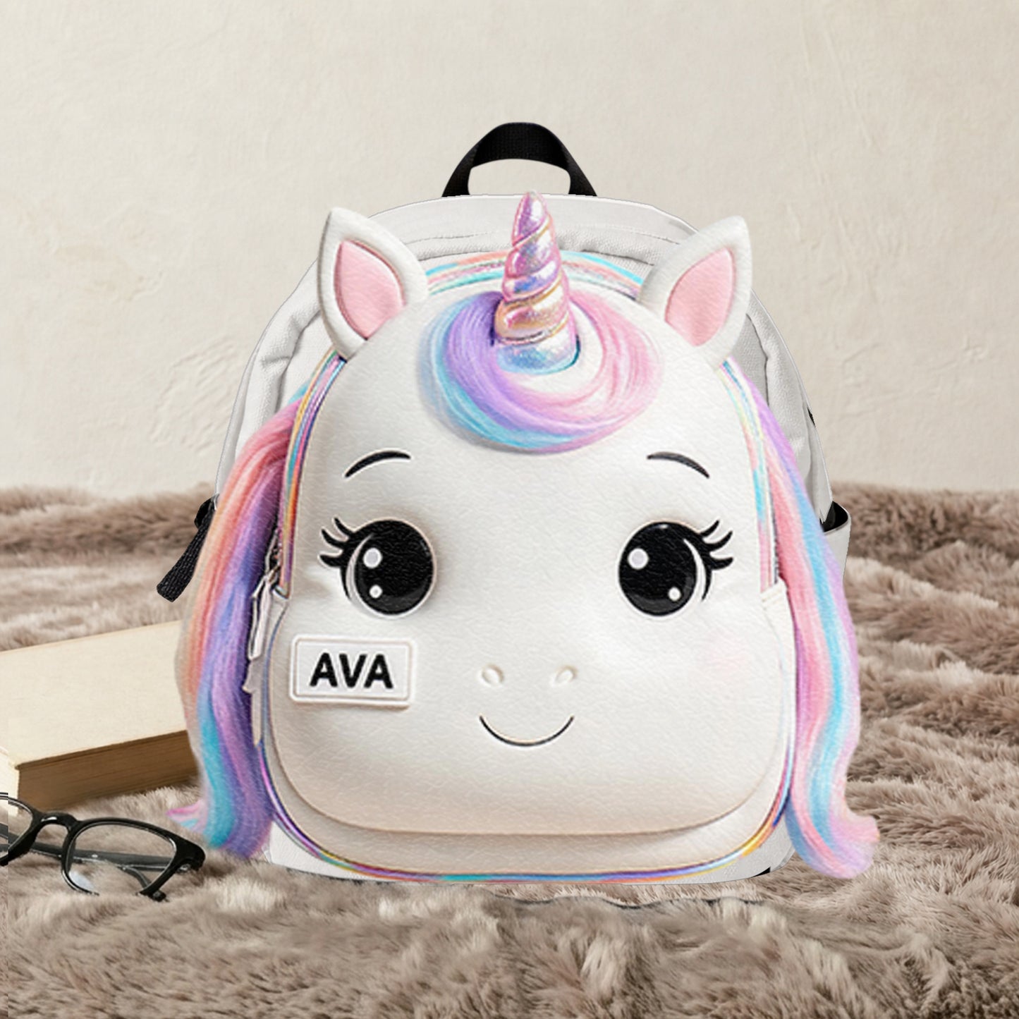 Cute Animal - Personalized Kid Changeable Leather Patch Backpack