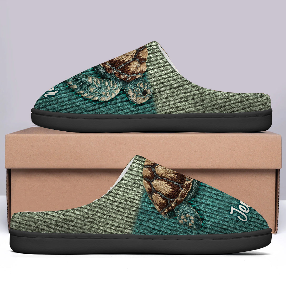 Cute Turtle - Personalized Turtle Slippers