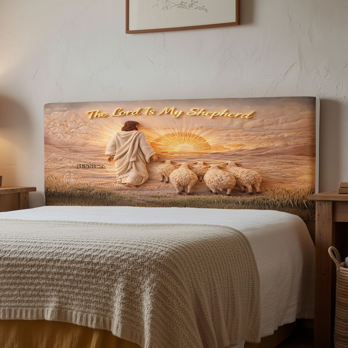 I Am With You Always - Personalized Christian Headboard Slipcover