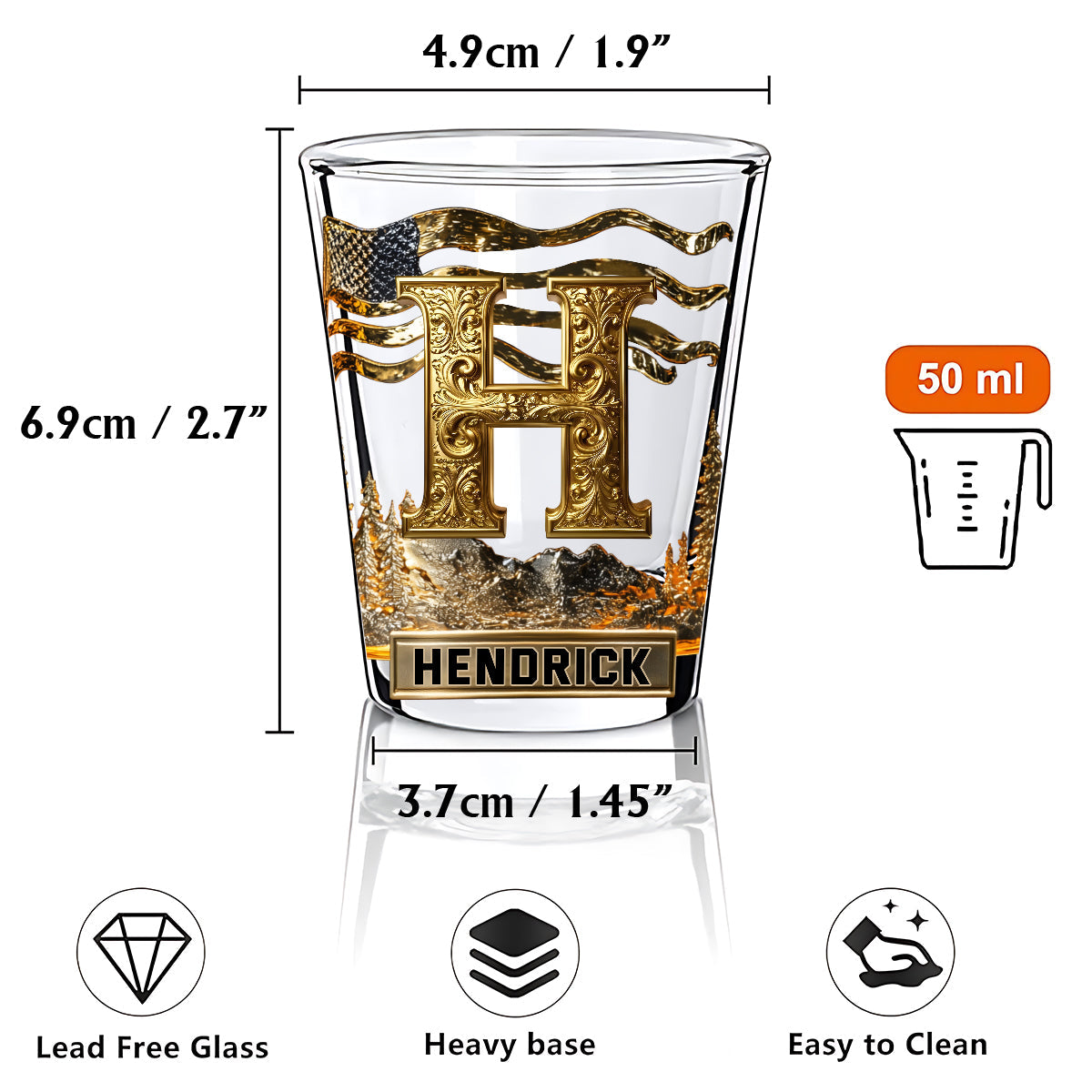 Custom Initial For Alcohol Lovers - Personalized Alcoholic beverage Shot Glasses Set