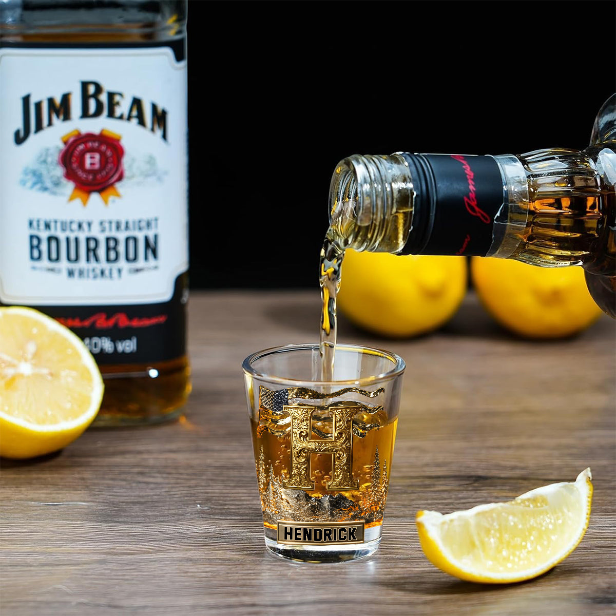 Custom Initial For Alcohol Lovers - Personalized Alcoholic beverage Shot Glasses Set