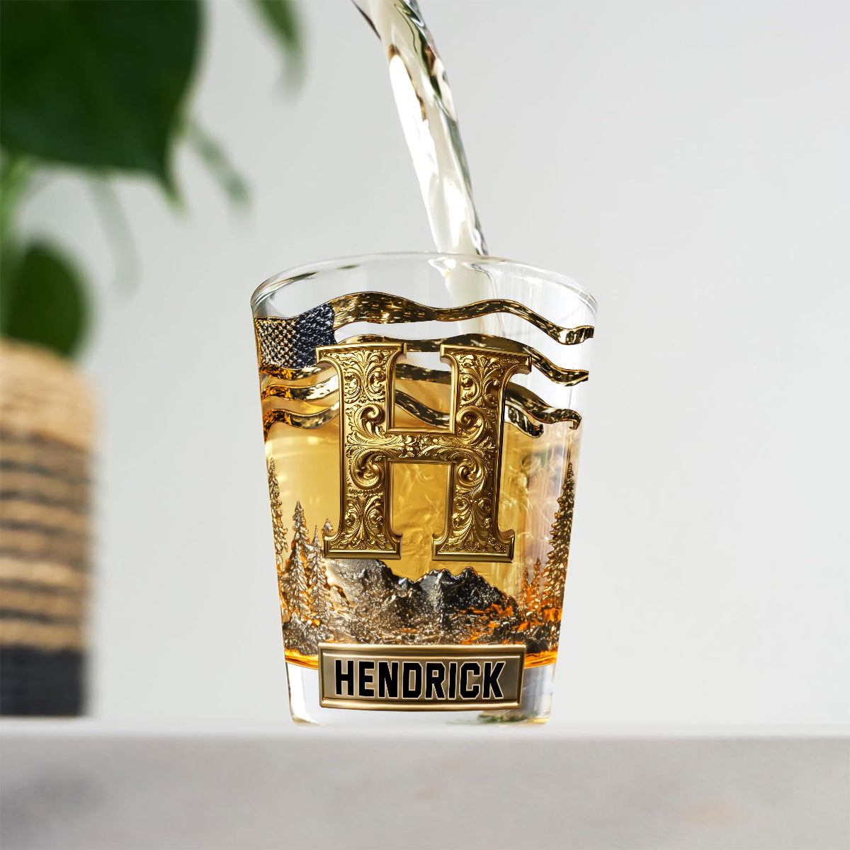 Custom Initial For Alcohol Lovers - Personalized Alcoholic beverage Shot Glasses Set