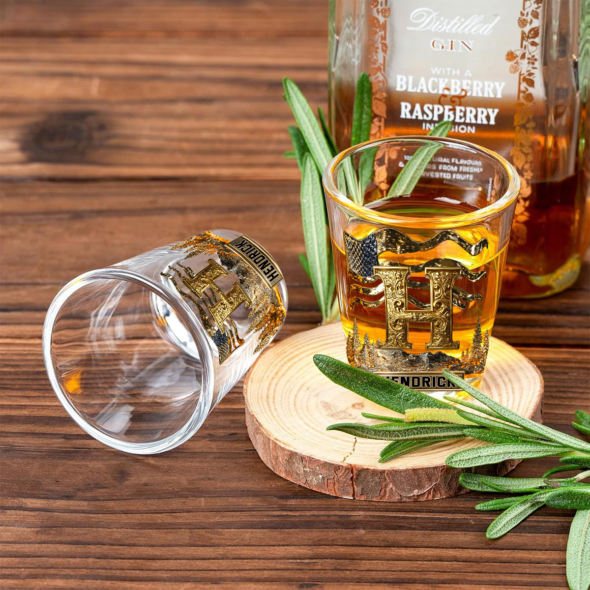 Custom Initial For Alcohol Lovers - Personalized Alcoholic beverage Shot Glasses Set