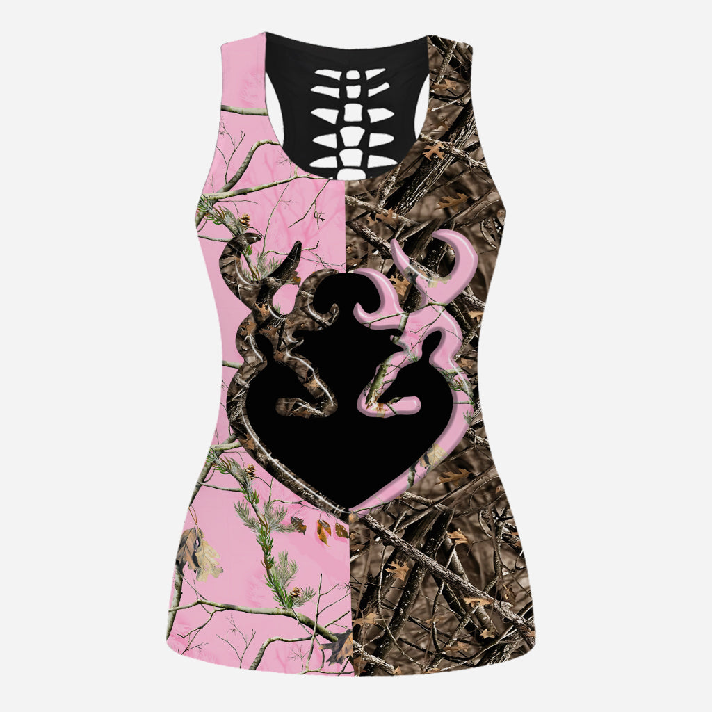 Country Girl - Personalized Hunting Hollow Tank Top and Leggings