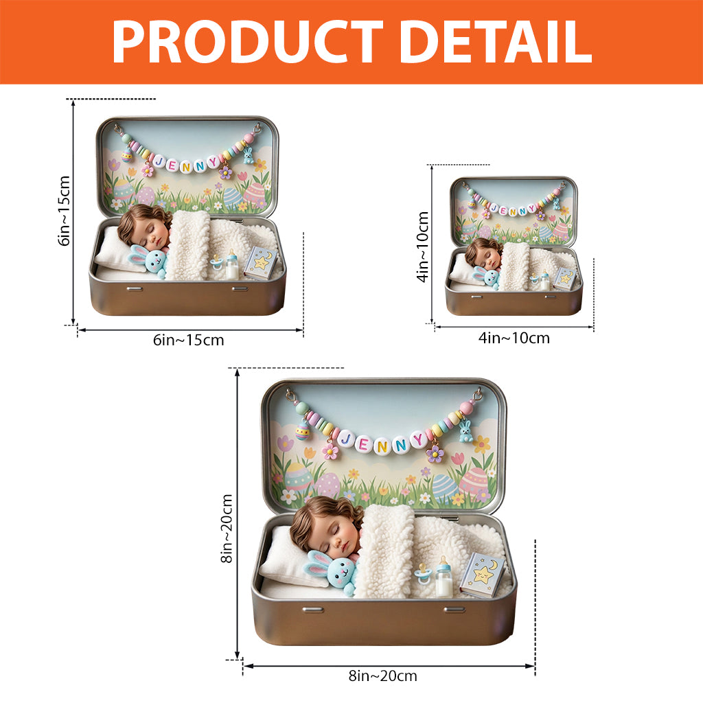 Sleeping Easter Spring Theme - Personalized Kid Custom Shaped Acrylic Plaque