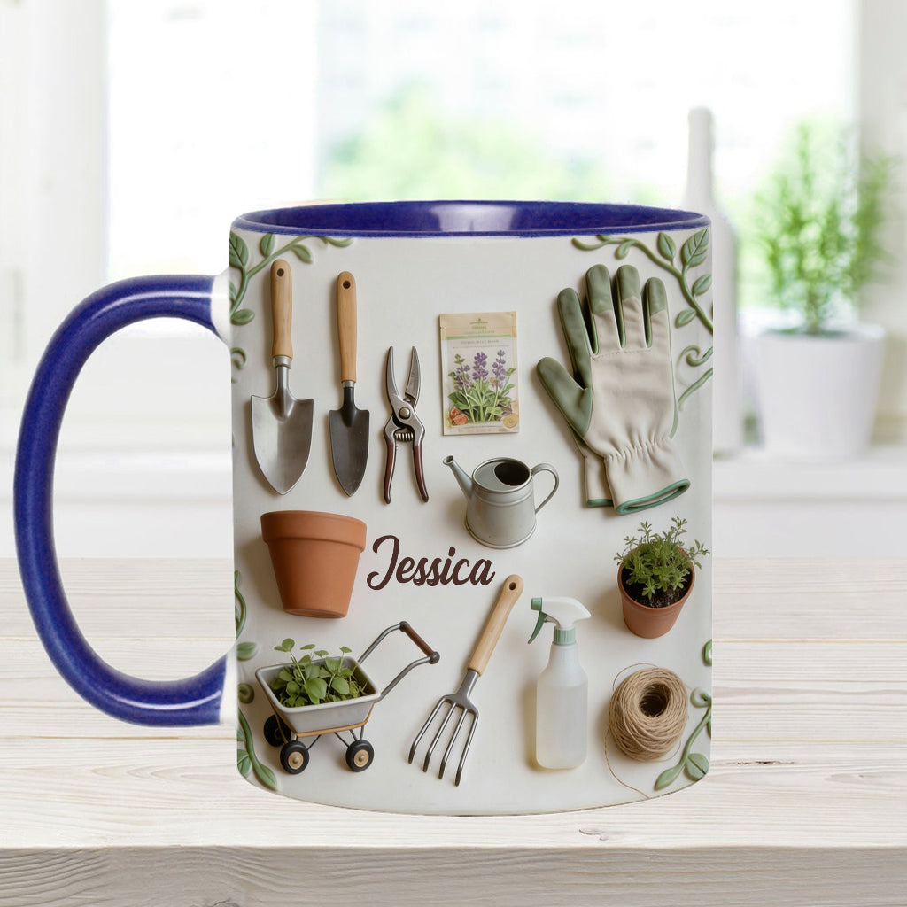 Love Gardening - Personalized Gardening Accent Mug & Coaster
