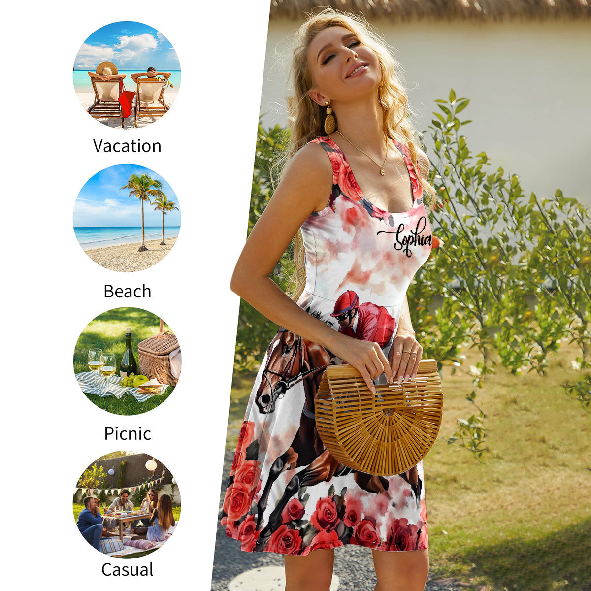 In My Horse Girl Era - Personalized Horse Sleeveless Dress