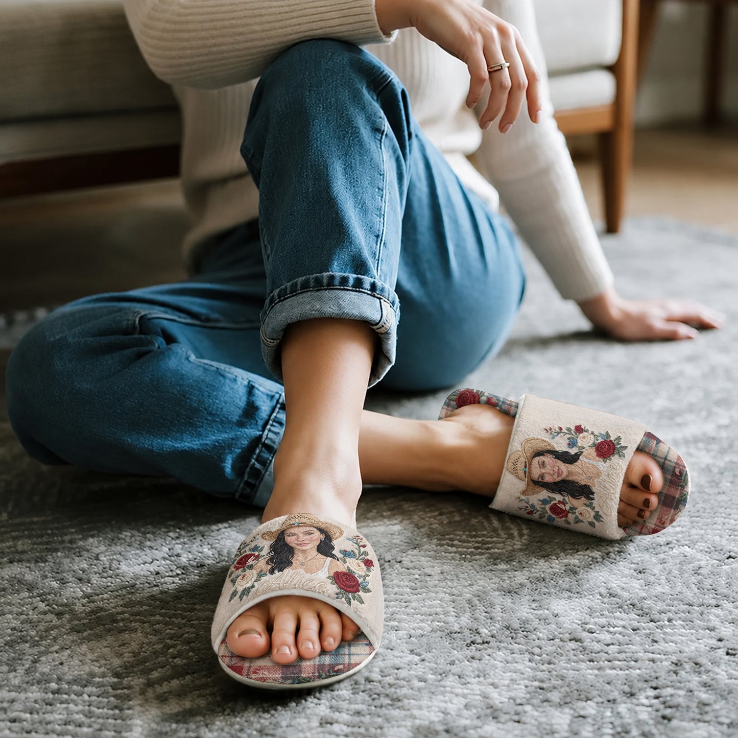Be Yourself - Personalized Self Love Open-Toe Slippers