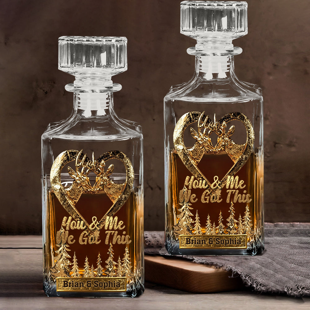 You & Me We Got This - Personalized Hunting Whiskey Glass