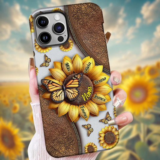 Sunflower Gift For Grandma Mom - Personalized Grandma Full Print Phone Case