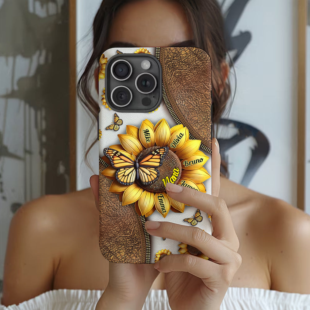 Sunflower Gift For Grandma Mom - Personalized Grandma Full Print Phone Case