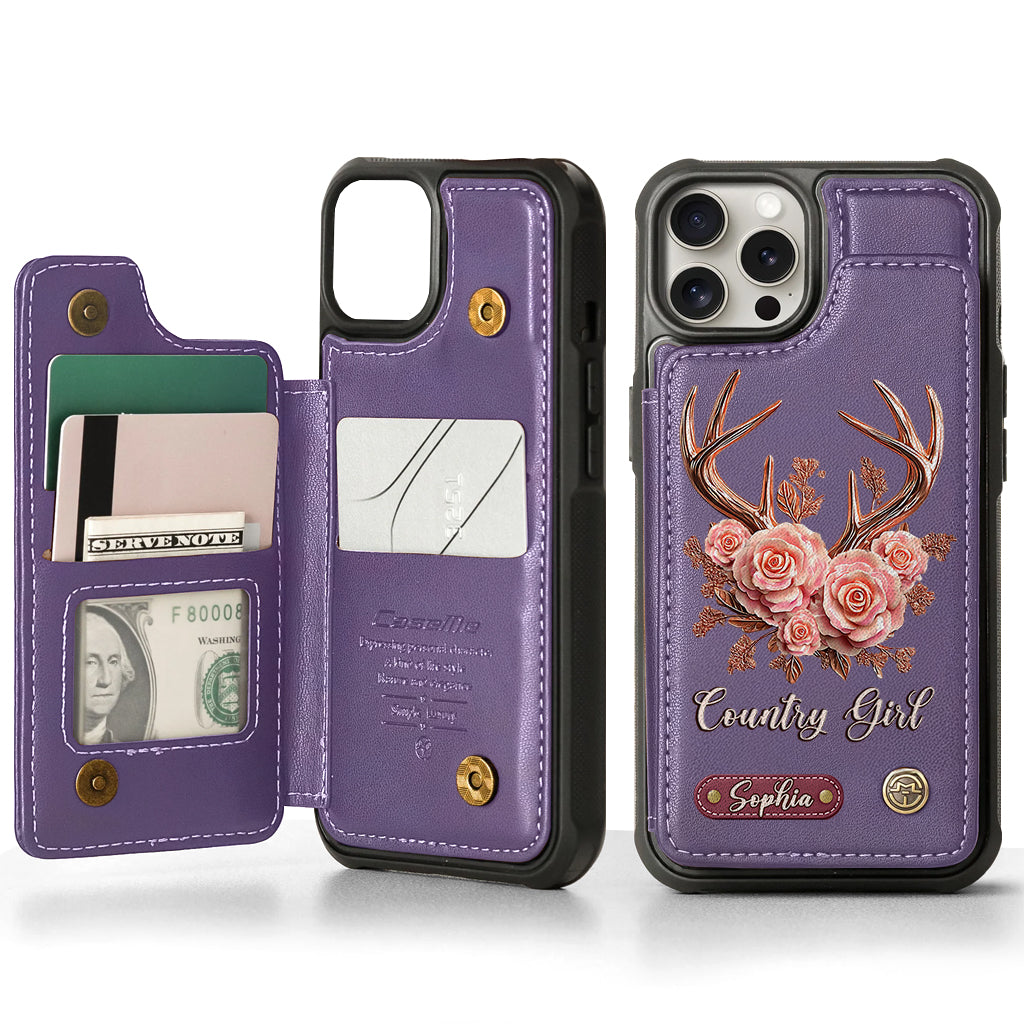 Country Girl - Personalized Hunting Wallet Phone Case