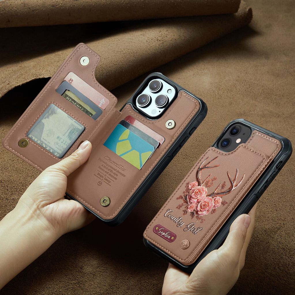 Country Girl - Personalized Hunting Wallet Phone Case